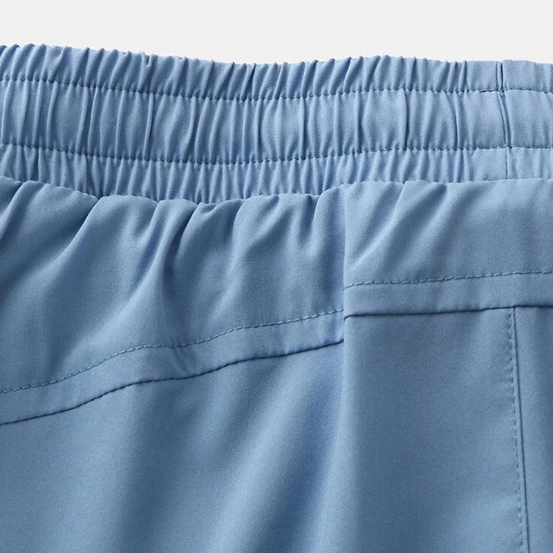 Men's 2-in-1 Quick Dry Stretch Board Shorts with Boxer Liner & Zipper Pockets
