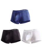 3 Pack Men's Double Pouch Underwear Separate Pouch Modal Trunks