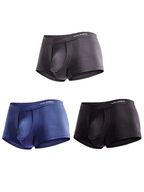 3 Pack Men's Double Pouch Underwear Separate Pouch Modal Trunks