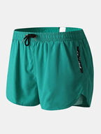 Men's 2-in-1 Quick Dry Stretch Board Shorts with Boxer Liner & Zipper Pockets