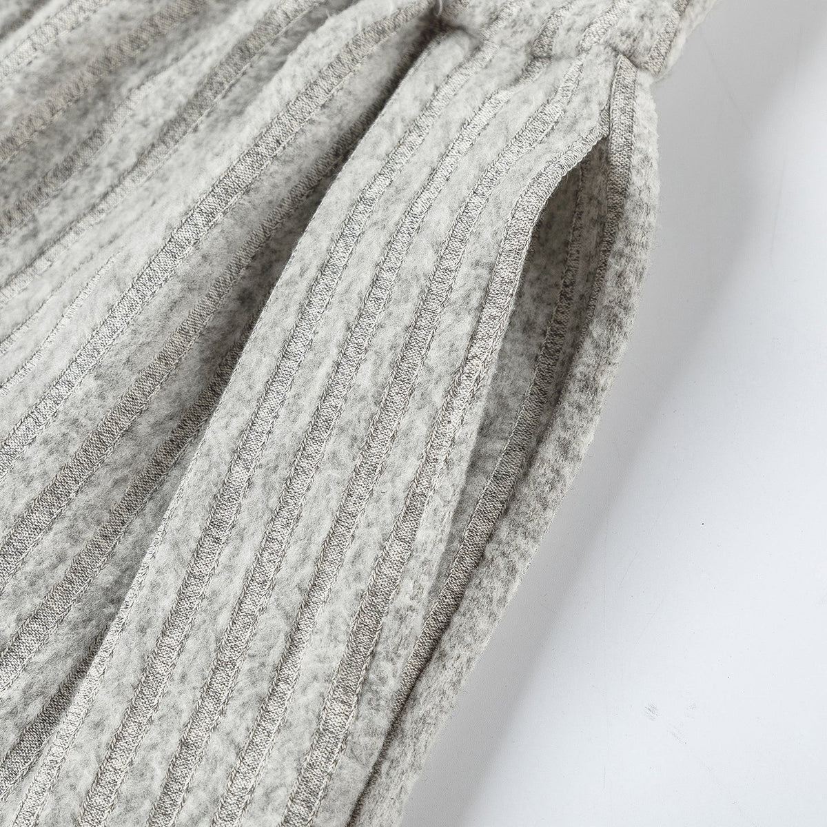 Loose Fleece Casual Pants White Gray