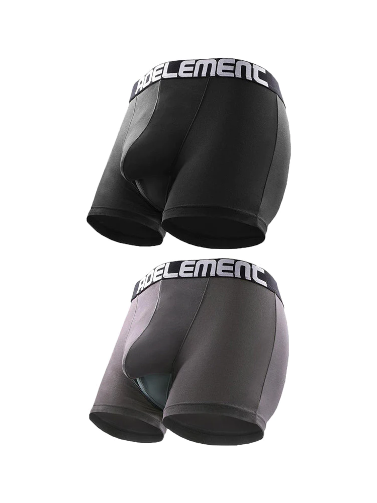 Aoelemen 2 Pack Modal Stretch Separate Pouch Boxer Briefs