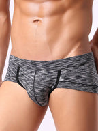4 Pack Men's Striped U-convex Pouch Briefs