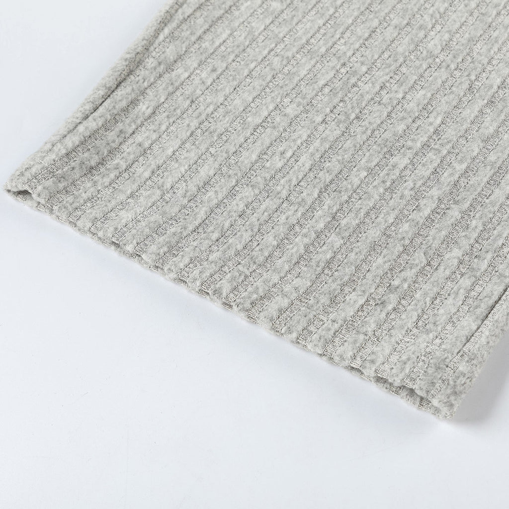 Loose Fleece Casual Pants White Gray