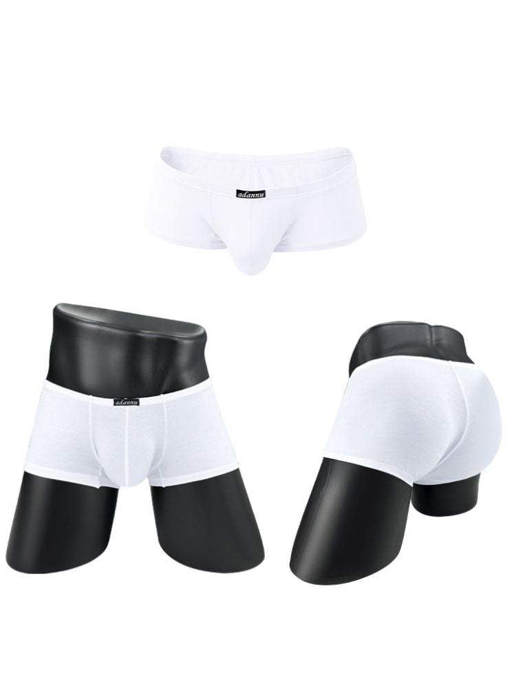 2 Pack Men's Comfy Low-rise Contoured Pouch Trunks