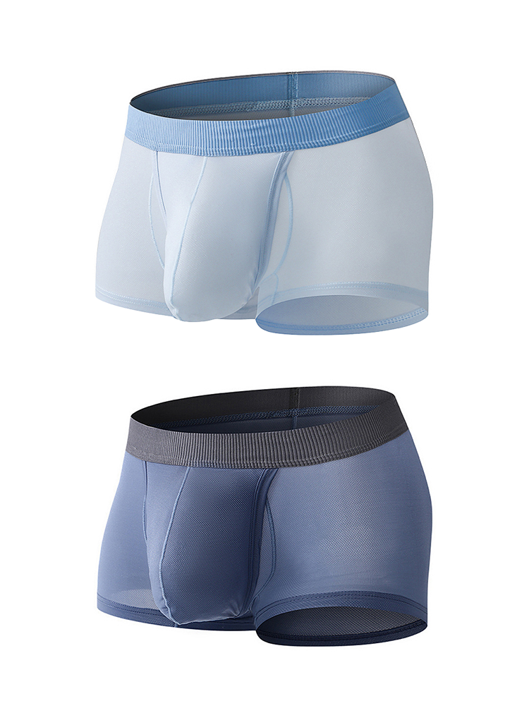 2 Pack Men's Ultra-Thin Trunks with Open Fly
