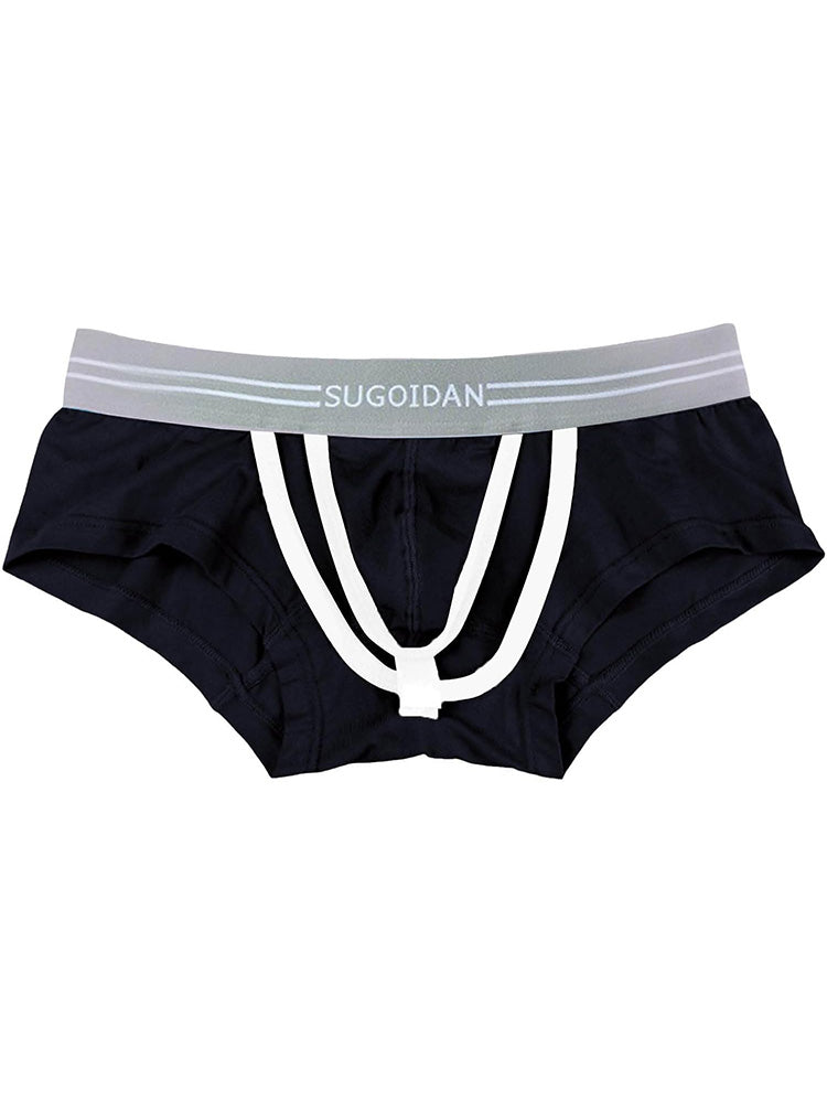 3 Pack Men’s Sexy Cutout Trunks with Lift-up Pouch