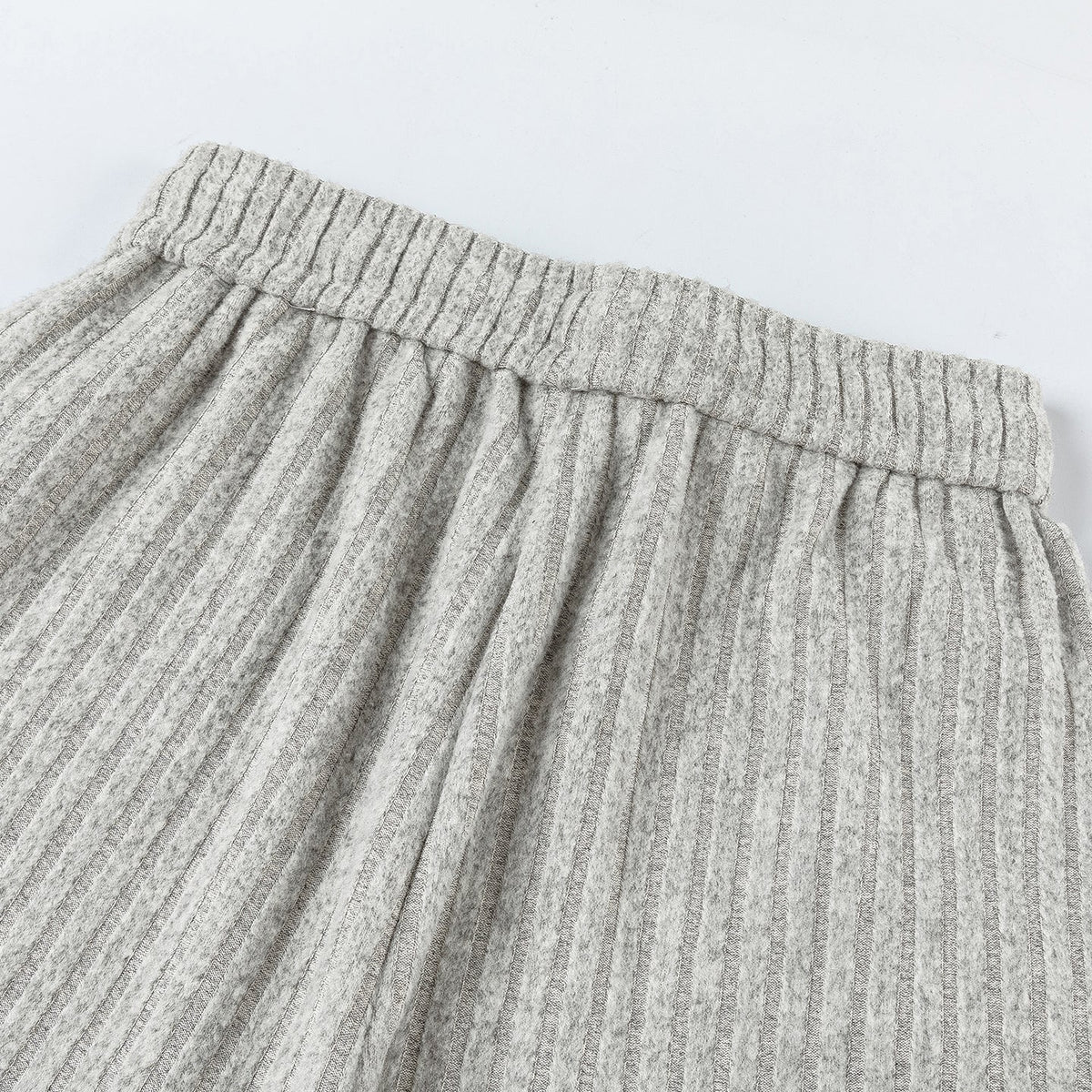 Loose Fleece Casual Pants White Gray