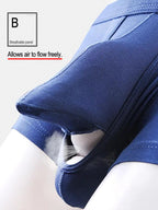 3 Pack Men's Double Pouch Underwear Separate Pouch Modal Trunks