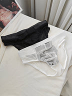 2 Pack Men’s Striped Separate Pouch Thin Briefs