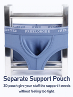 FreeLonger Men's Comfy Separate Support Pouch Trunks