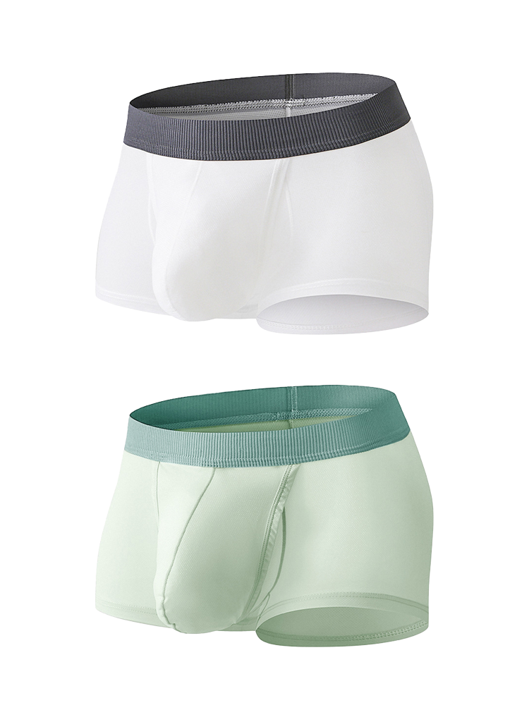2 Pack Men's Ultra-Thin Trunks with Open Fly