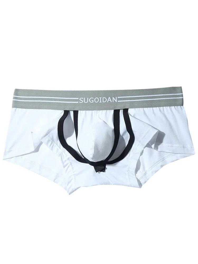 3 Pack Men’s Sexy Cutout Trunks with Lift-up Pouch