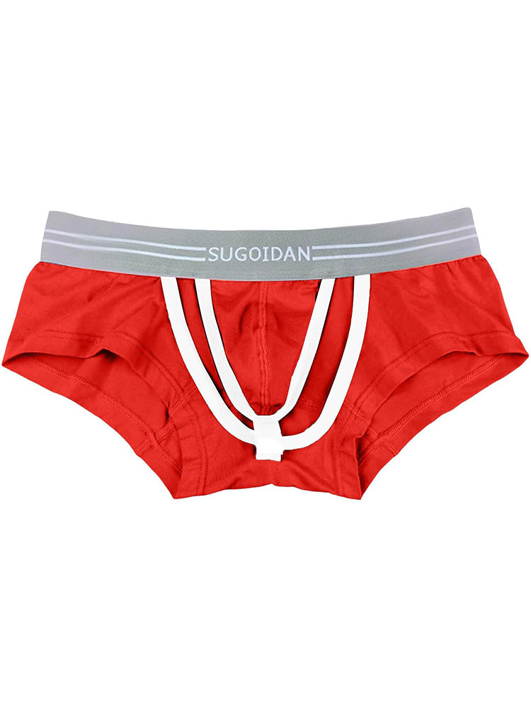 3 Pack Men’s Sexy Cutout Trunks with Lift-up Pouch