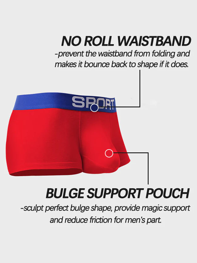 3 Pack Men's Structured Support Pouch Comfort Trunks