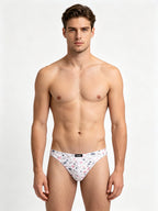 Men's Stretch Briefs with Convertible Front Opening & Open-Back Design