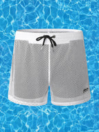 Mens Mesh Loose See Through Swim Shorts