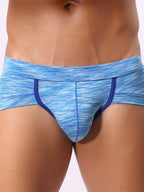 4 Pack Men's Striped U-convex Pouch Briefs