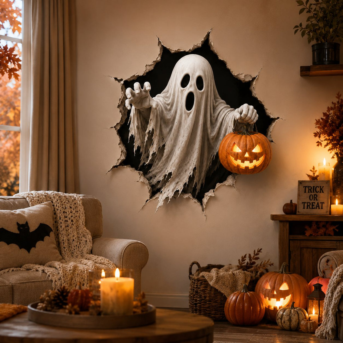 🧙Halloween Break-In 3D Wall Decals