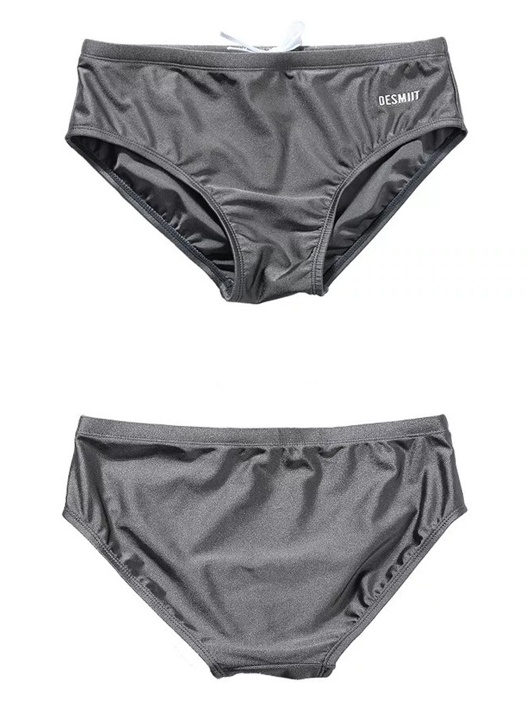 Men’s Shiny Solid Color Swim Briefs