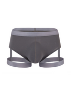 Men’s Sexy Solid Color Suspender Briefs
