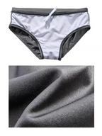 Men’s Shiny Solid Color Swim Briefs