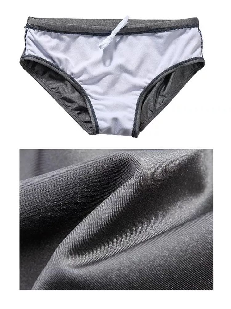 Men’s Shiny Solid Color Swim Briefs