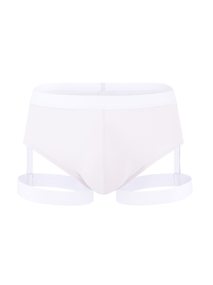 Men’s Sexy Solid Color Suspender Briefs