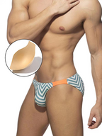 Men’s Zig Zag Swim Bikini with Removable Pad