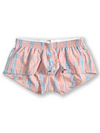 Men's Classic Plaid Cotton Trunks With Button Fly