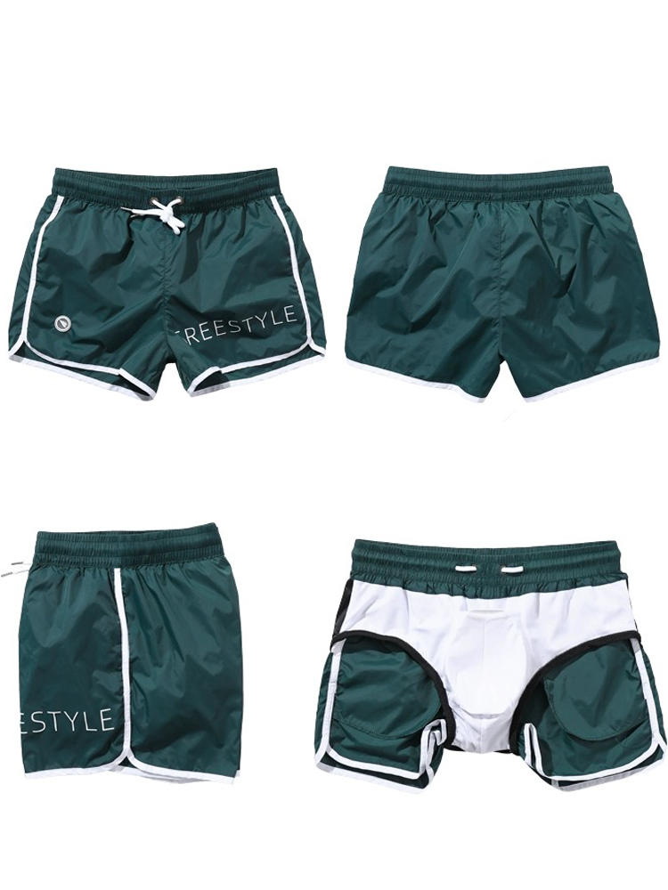 Men’s Waistband Drawstring Beach Swim Shorts