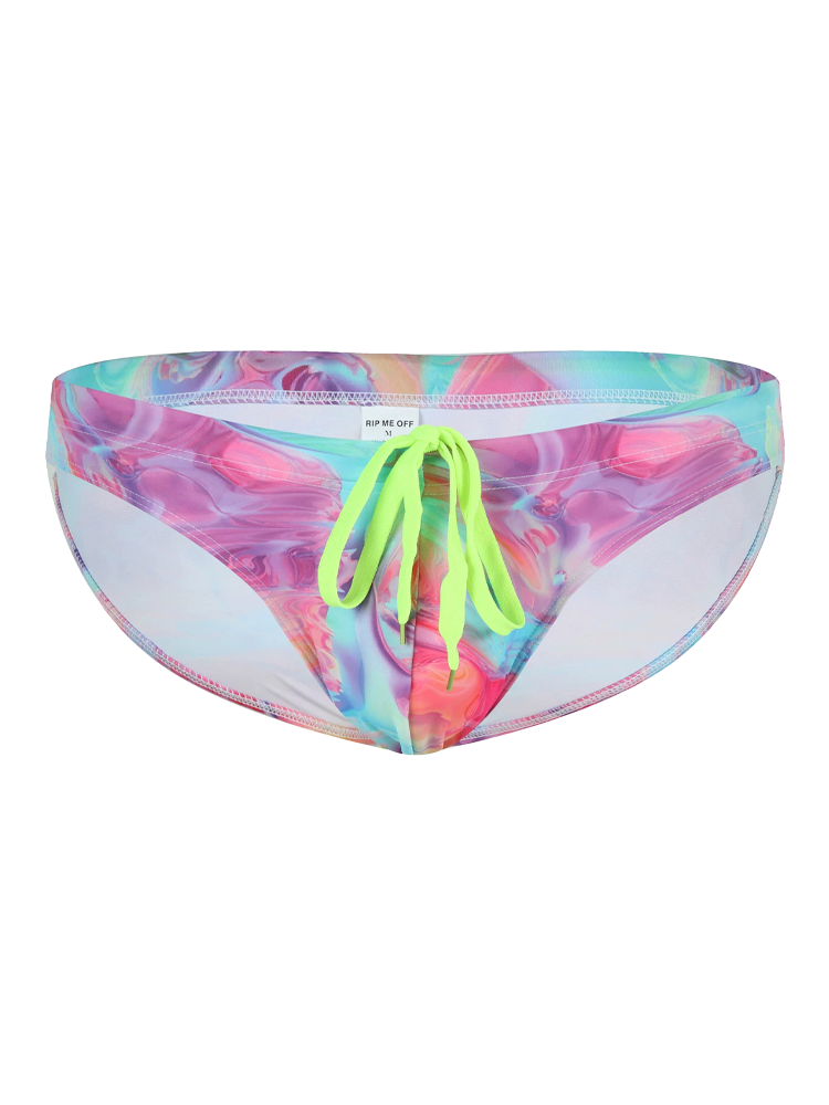 Men’s Colorful Low-rise Briefs With Drawstring