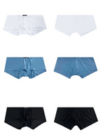 2 Pack Men's Comfy Low-rise Contoured Pouch Trunks