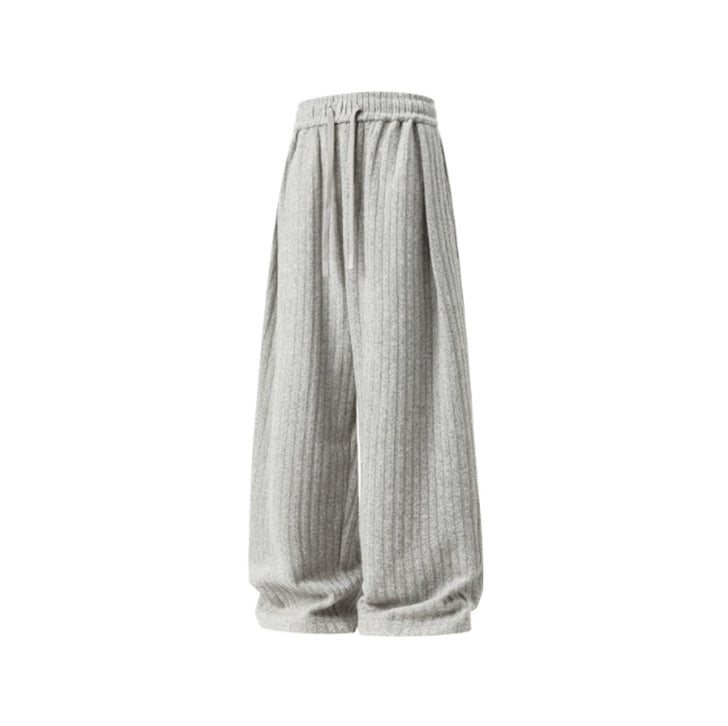 Loose Fleece Casual Pants White Gray