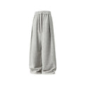 Loose Fleece Casual Pants White Gray