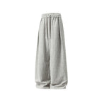 Loose Fleece Casual Pants White Gray