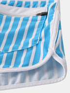 Mens Striped Quick Dry Lining Swim Trunks
