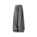 Loose Fleece Casual Pants White Gray