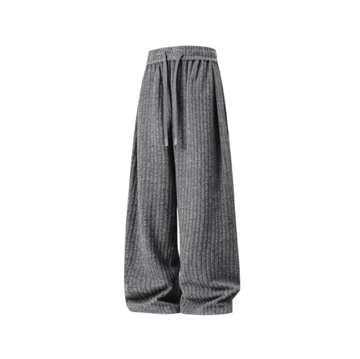 Loose Fleece Casual Pants White Gray