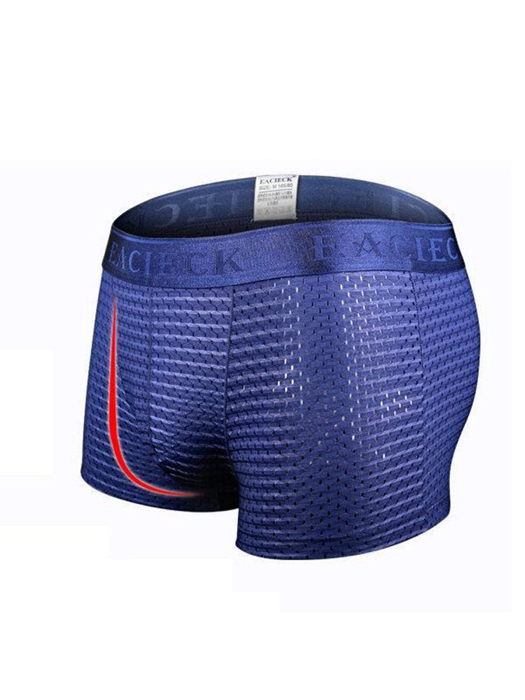 Men's Mesh Thin Ice Silk High-Stretch Comfy Waistband Trunks