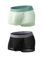 2 Pack Men's Ultra-Thin Trunks with Open Fly