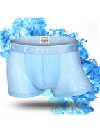 Men's Mesh Thin Ice Silk High-Stretch Comfy Waistband Trunks