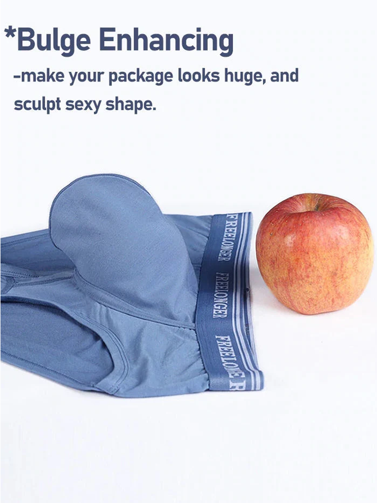 FreeLonger Men's Comfy Separate Support Pouch Trunks