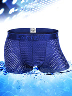 Men's Mesh Thin Ice Silk High-Stretch Comfy Waistband Trunks