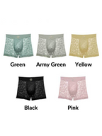 Men's Mid-Rise Sexy Seamless Lace Trunks