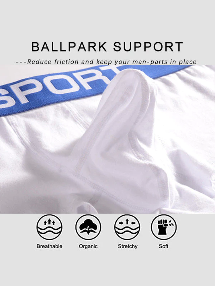 3 Pack Men's Structured Support Pouch Comfort Trunks