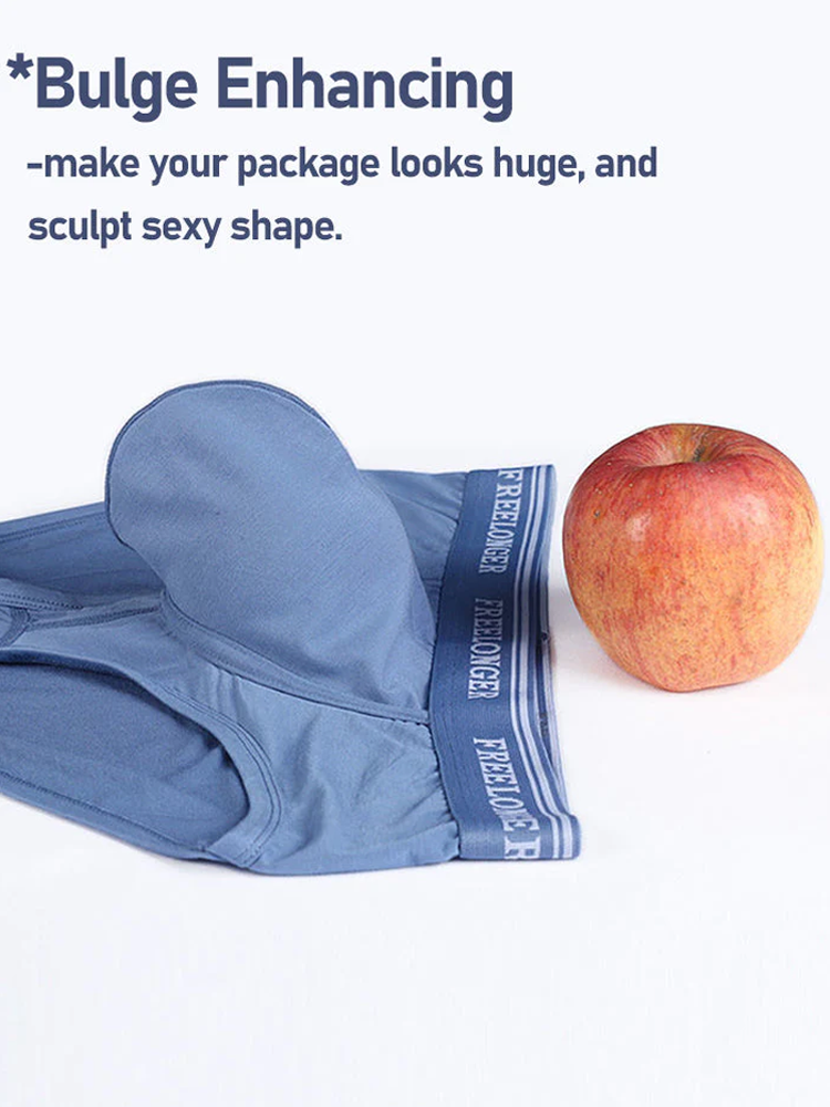 FreeLonger Men's Comfy Separate Support Pouch Briefs
