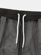 Mens Mesh Loose See Through Swim Shorts