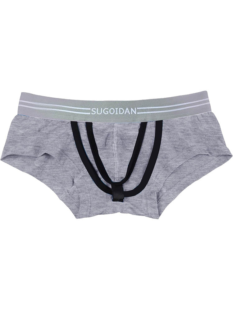 3 Pack Men’s Sexy Cutout Trunks with Lift-up Pouch