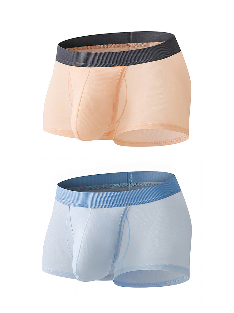 2 Pack Men's Ultra-Thin Trunks with Open Fly